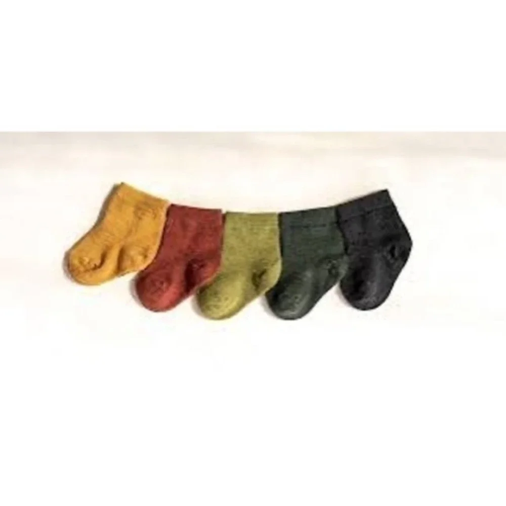 Nui Organics Merino Wool Ribbed Socks Navy Blue Kids NWT